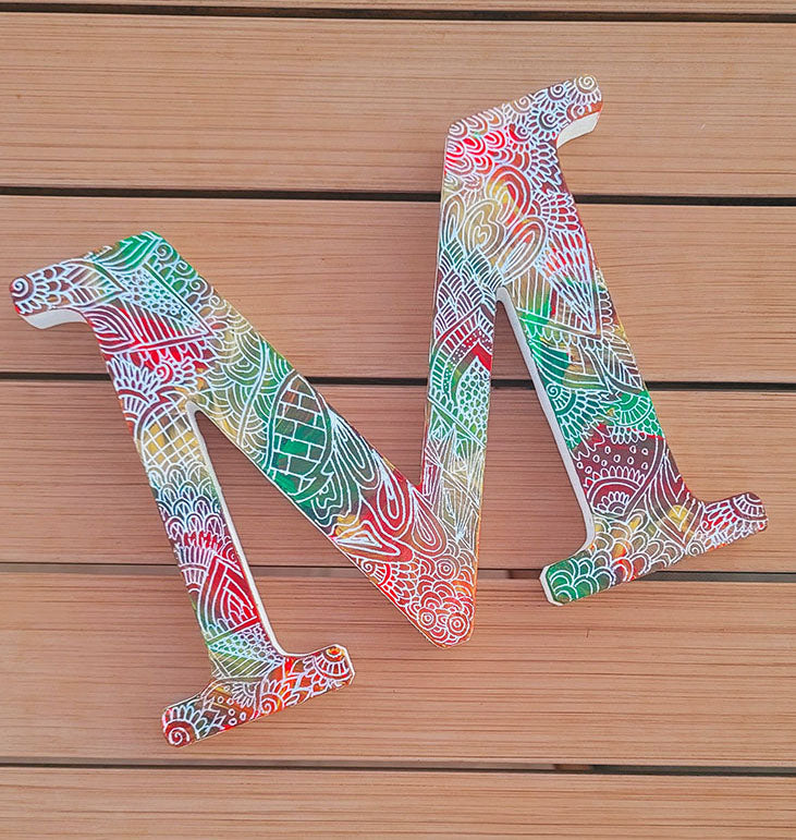 Christmas Themed Wooden Letter