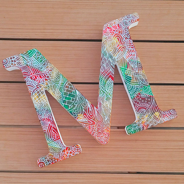 Christmas Themed Wooden Letter