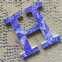 Blue Outline Pink Wooden Letter