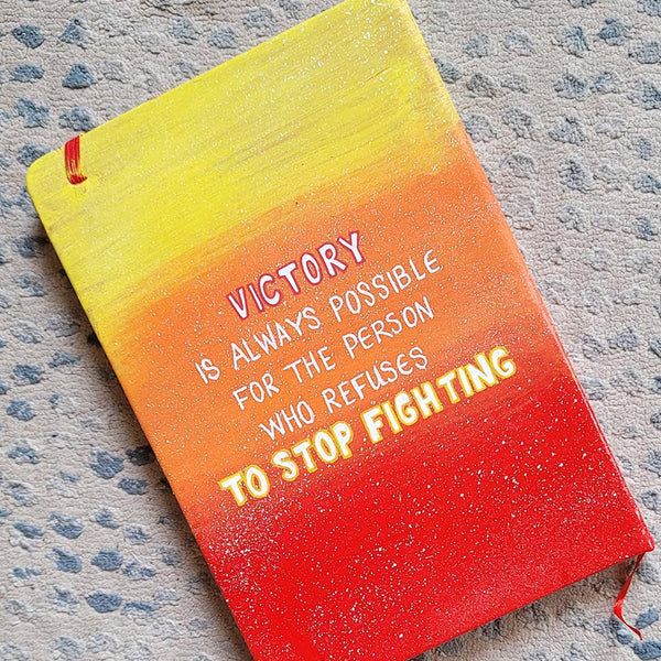 A Gradient notebook (yellow, orange then red))