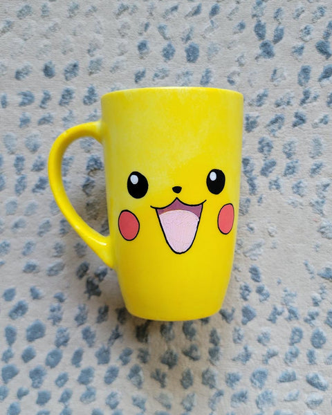 Yellow lightning creature mug