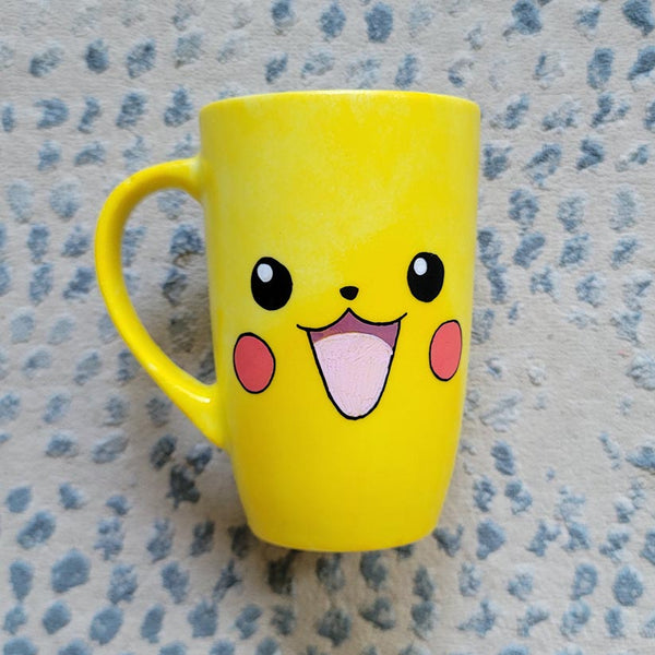 Yellow lightning creature mug