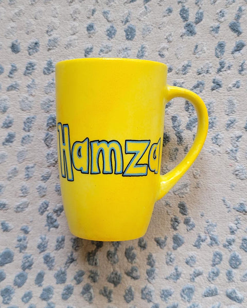 Yellow lightning creature mug