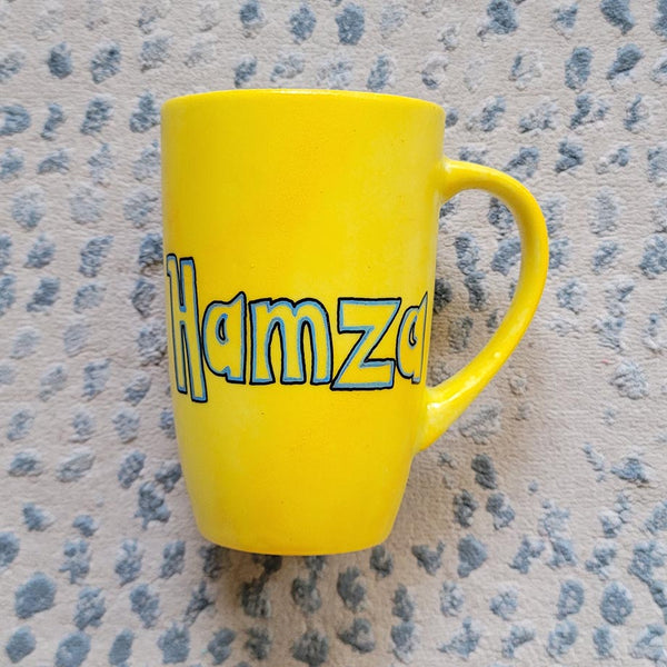 Yellow lightning creature mug