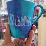  Blue Galaxy hand painted mug with the name 