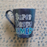 A dark Sky Hand painted mug with the words 