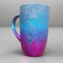 A Gradient hand painted mug (blue-grey-pink) with the words Lulu the and then a silhouette of a ballerina 