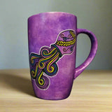 A Hand-painted Purple Mug with Aquarius Sign 