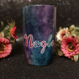 A Dark sky hand painted mug with the name 