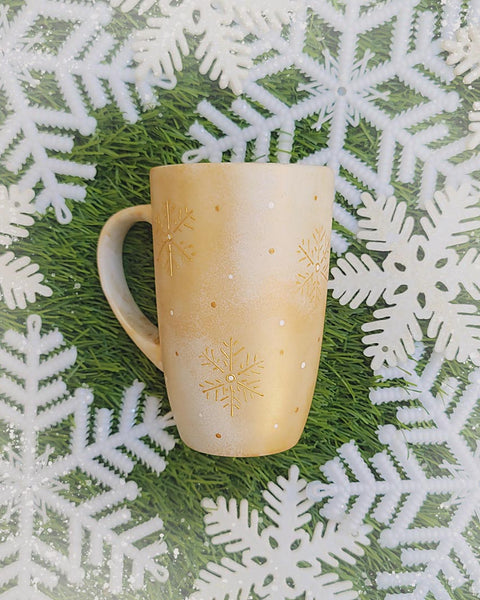 Gold Snowflakes mug