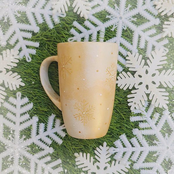 Gold Snowflakes mug