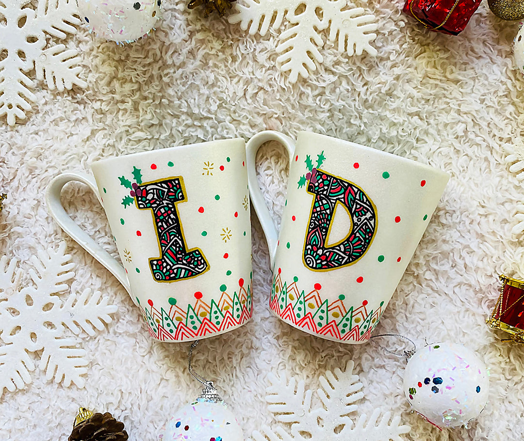 Christmas Patterns Couple Mugs