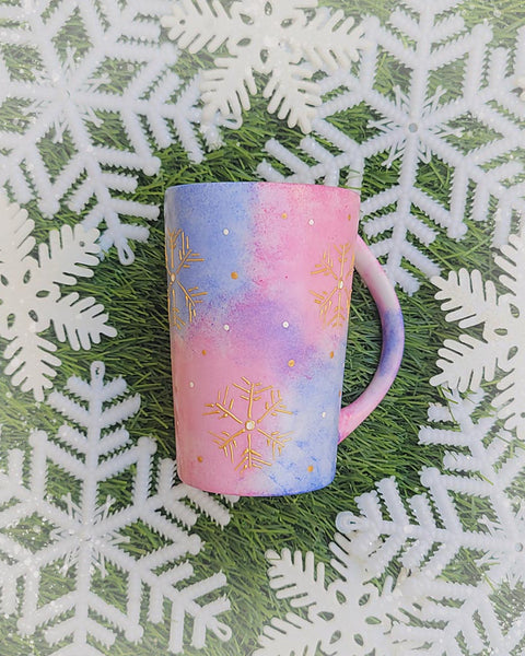 Pink Snowflakes mug