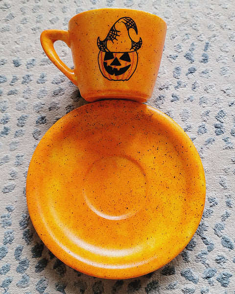 Pumpkin Cup and Saucer