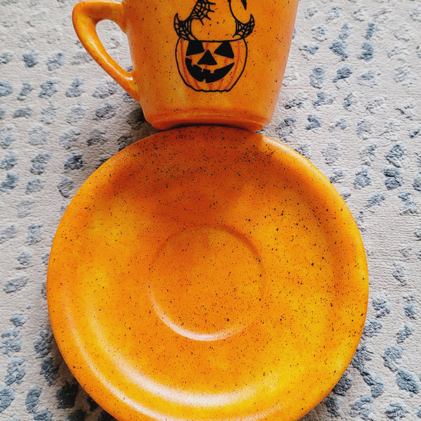 Pumpkin Cup and Saucer