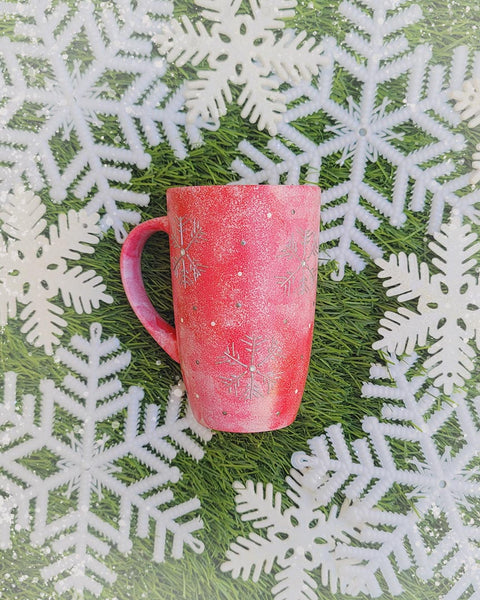 Red Snowflakes mug