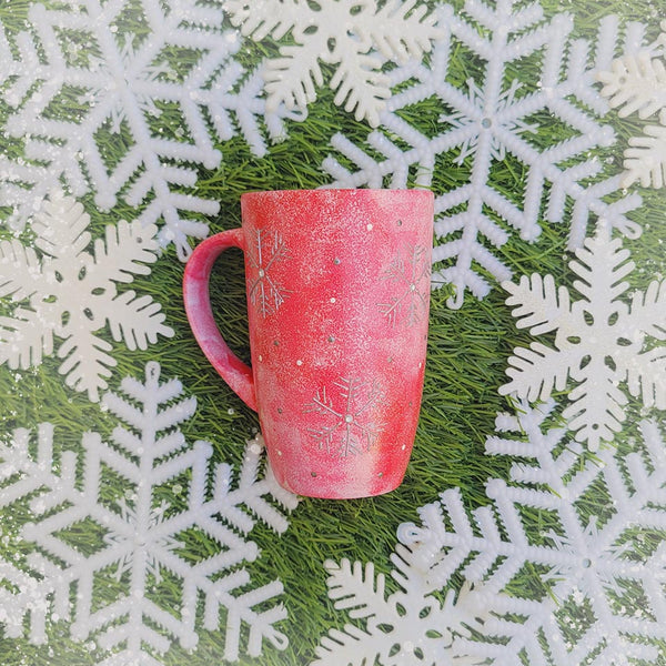 Red Snowflakes mug