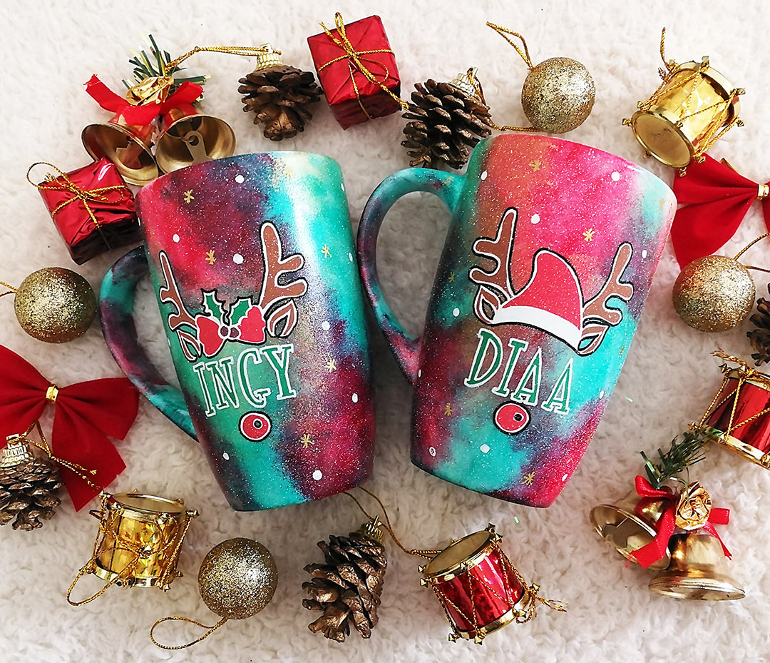 Reindeer Couple Mugs