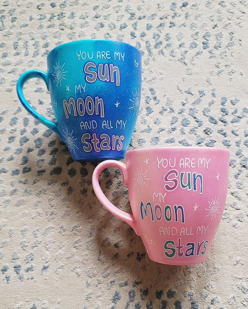 Sun, Moon and Stars Couple Mugs